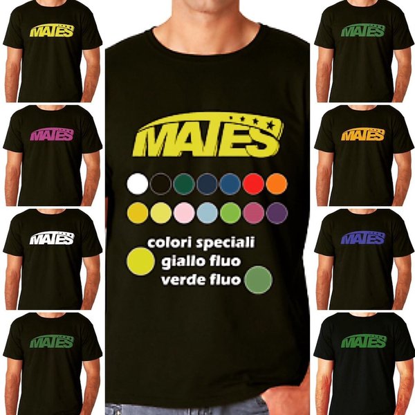 T-shirt Logo MATES Youtuber Uomo Donna bambini unisex Maglia Nera o bianca Cotone
