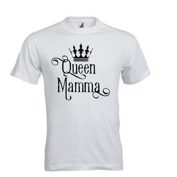 T-shirt mamma queen corona IIDEA REGALO corriere 24/48 h