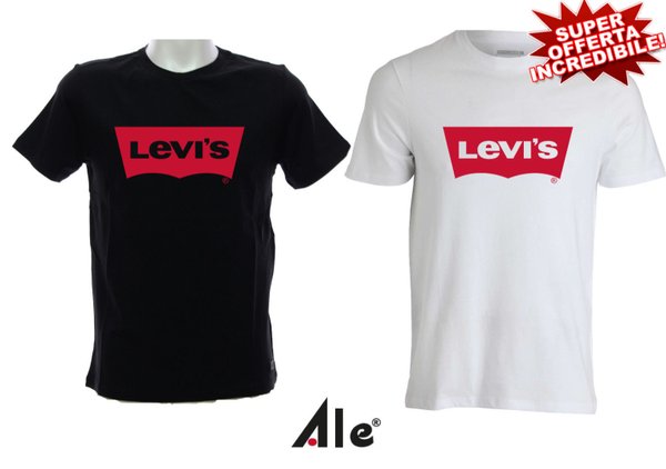 t-shirt levis unisex bianco e nera adulto BAMBINO UNISEX personalizza colore stampa