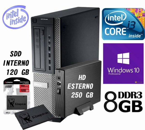 PC Dell  FISSO  i3   Ram 8 Gb   Win 10 Pro 64 SSD