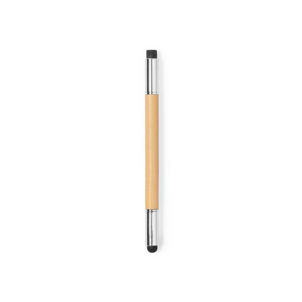 Penna più matita inesauribile 2 in 1, in bambù, penna a sfera matita eterna